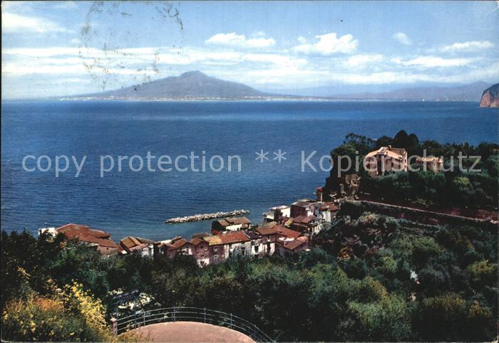 Sorrento Campania Der Vesuv von Capodimonte aus gesehen