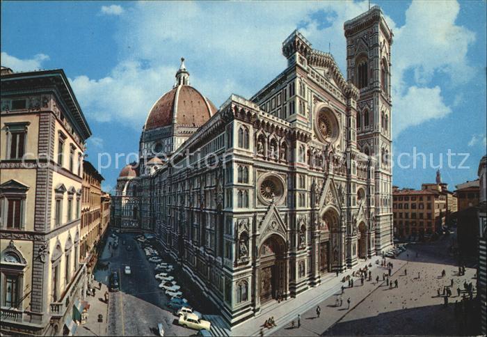 Firenze Florenz Der Dom und der Glockenturm des Giottos