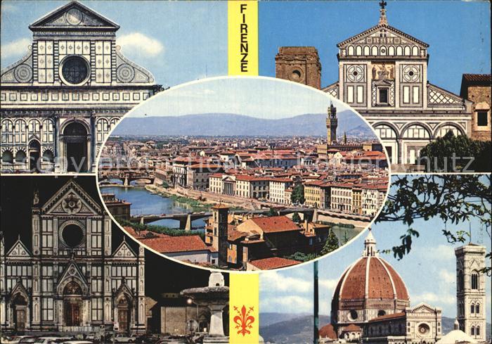 Firenze Florenz Gesamtansicht Dom und Kirchen