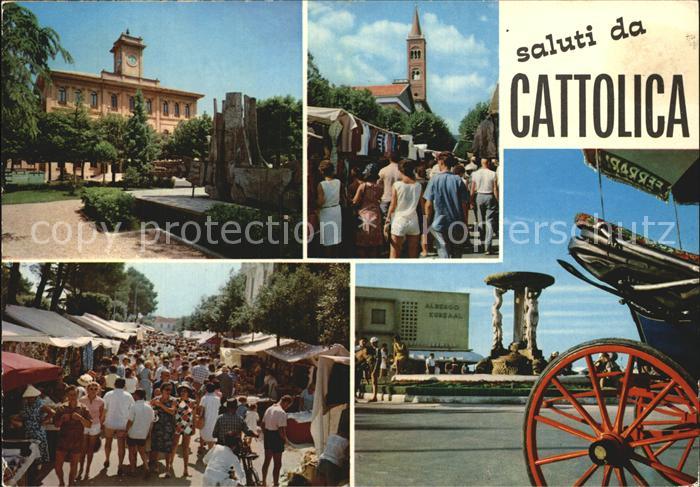 Cattolica Rimini Sonnabendmarkt Brunnen Kirche