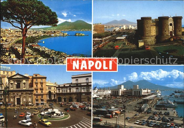 Napoli Neapel Gesamtansicht Hafen Burg Piazza