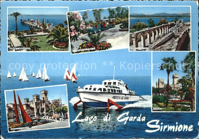Sirmione Lago di Garda Kleiner Zug der Grotten Castello Scaligero Grotte di Catu