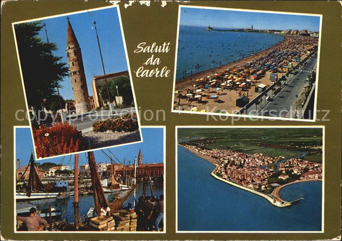 Caorle Venezia Kirche Hafen Strand Fliegeraufnahme