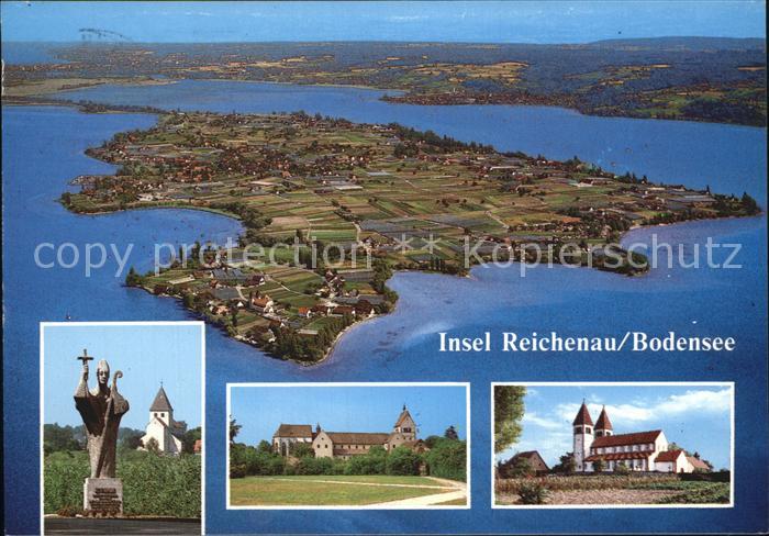 Insel Reichenau Fliegeraufnahme Kirche