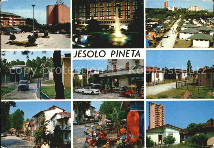 Pineta Jesolo Campingplatz Hochhaus Brunnen