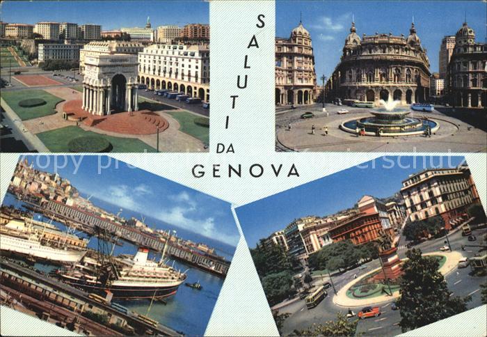 Genova Genua Liguria Piazza- della Vittoria De Ferrari Corvetto Hafen