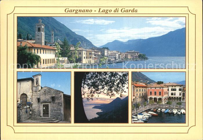 Gargnano Lago di Garda Gesamtansicht Hafen Kirche