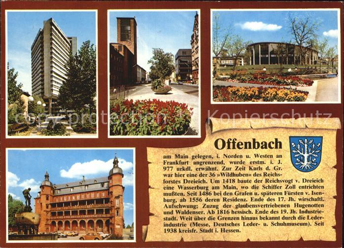 Offenbach Main Stadtpark Rathaus Hochhaus