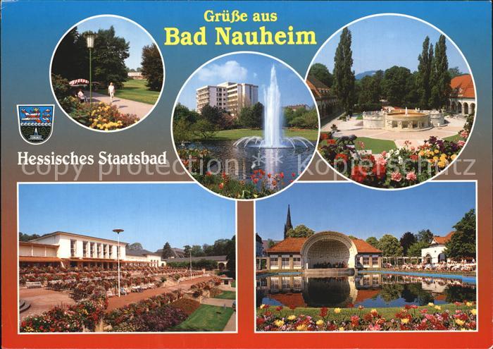 Bad Nauheim Kurpark Sprudelhof Brunnen mit Fontaene