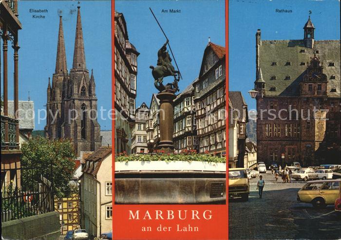 Marburg Lahn Elisabeth Kirche Am Markt Rathaus