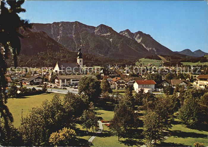 Inzell Traunstein Bayern Blick vom Kurpark zum Rauschberg