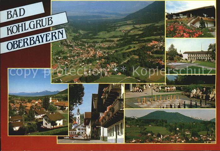 Bad Kohlgrub Fliegeraufnahme Kurpark Schachspiel im Park