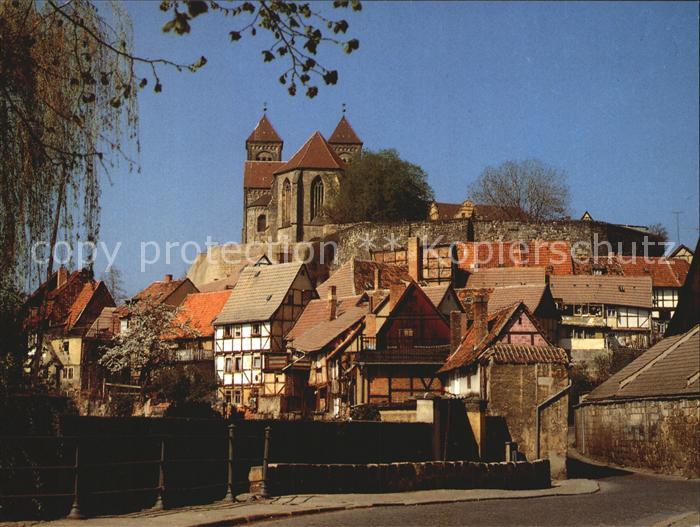 Quedlinburg Harz Schlossberg mit Stiftskirche