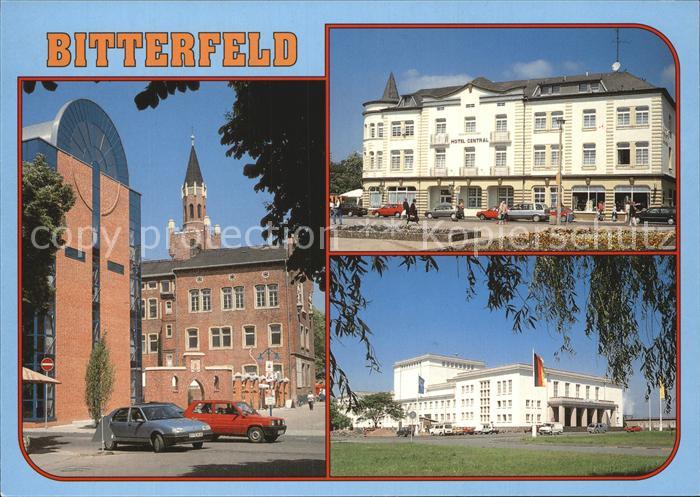 Bitterfeld Sachsen-Anhalt Neues und altes Rathaus Hotel Central Kulturpalast