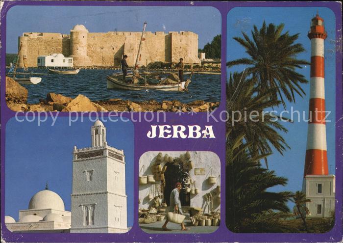 Jerba Leuchtturm Fischerboot
