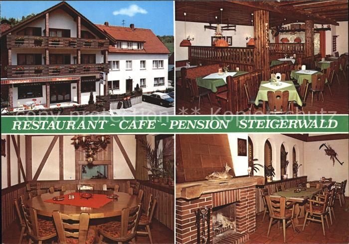 Frammersbach Restaurant Cafe Steigerwald Speiseraum Kaminzimmer