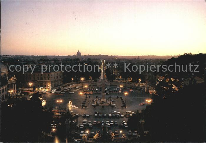 Roma Rom Volksplatz bei Nacht