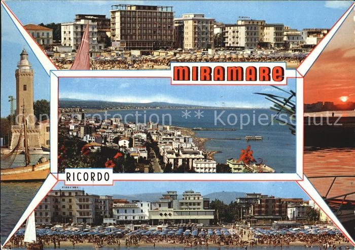 Miramare di Rimini  Leuchtturm Panorama Strand