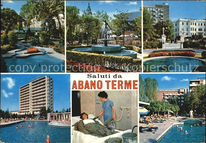 Abano Terme Kuranlagen Brunnen Thermalbaeder