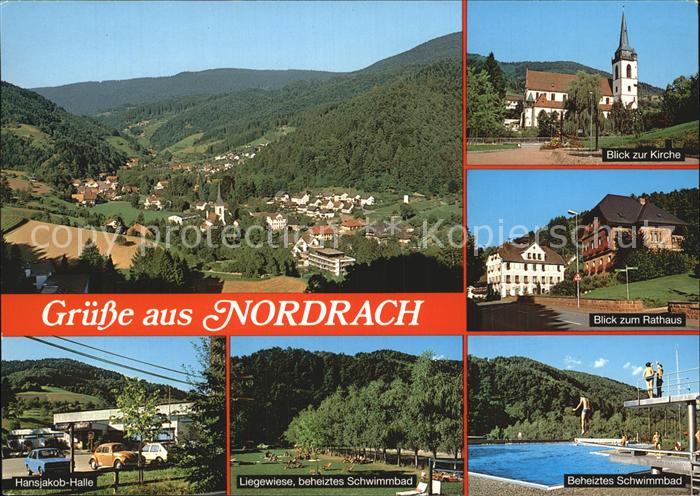 Nordrach Rathaus Kirche Beheiztes Schwimmbad Liegewiese Hansjakob Halle