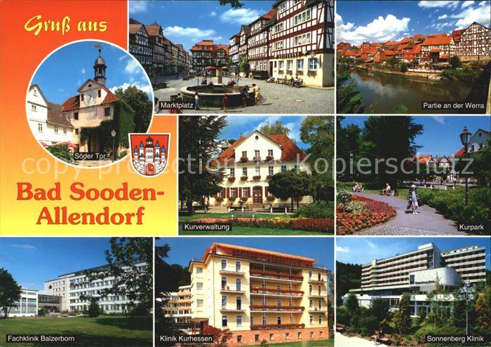 Bad Sooden-Allendorf Kurpark Marktplatz Fachklinik Balzerborn Kurverwaltung