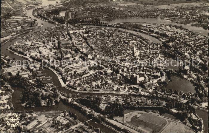 LueBECK CITY Luftaufnahme