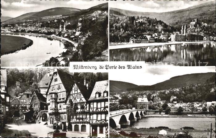 Miltenberg Main Fachwerkhaeuser Schnatterloch Bruecke Ortsansicht