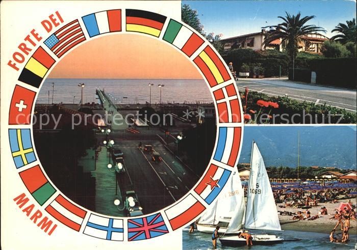 Forte dei Marmi Strand  Ortsansicht Abendstimmung