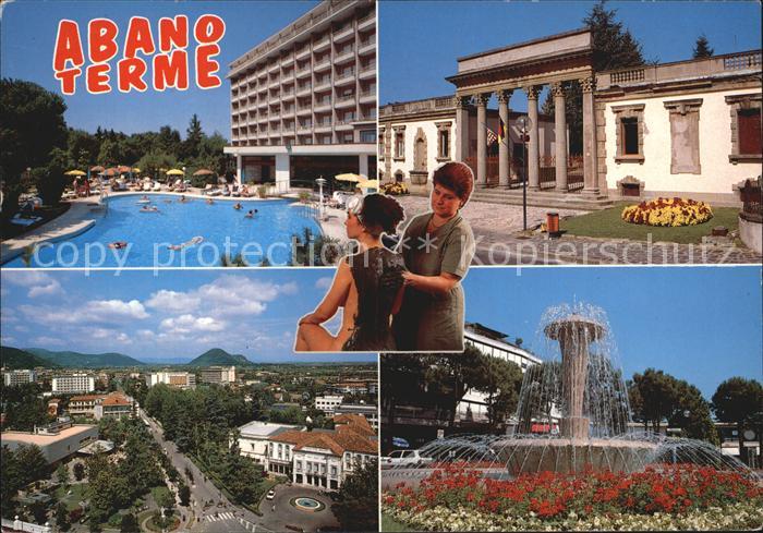 Abano Terme Luftbild Springbrunnen Swimmingpool