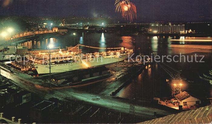Ancona Marche Hafen Nachtaufnahme