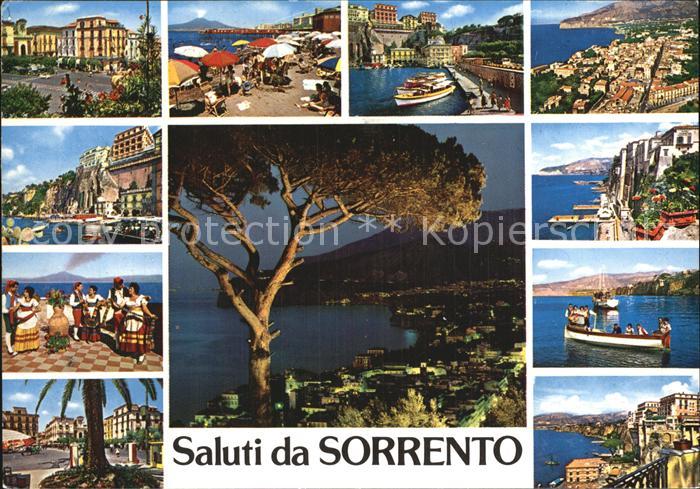 Sorrento Campania Folklore Strand Bootshafen Ortsansichten