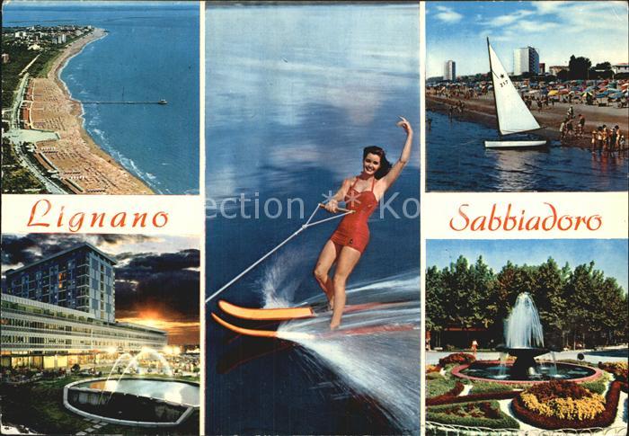 Lignano Sabbiadoro Wasserski Strand Abend