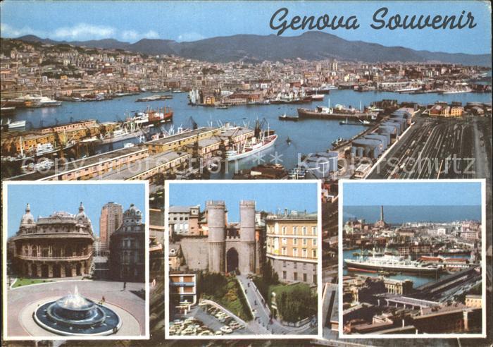 Genova Genua Liguria Hafen Panorama