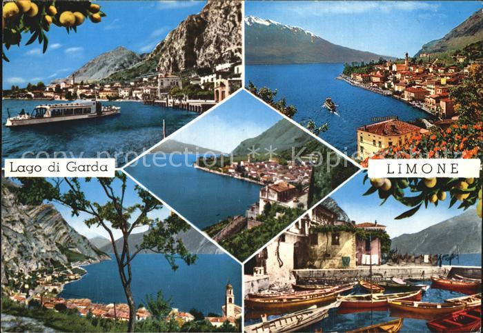 Limone sul Garda Gardasee Panorama Bootanlegestelle
