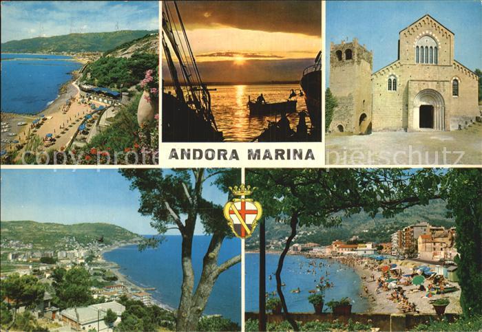 Andora Marina Kirche San Filippo e Giacomo Strand