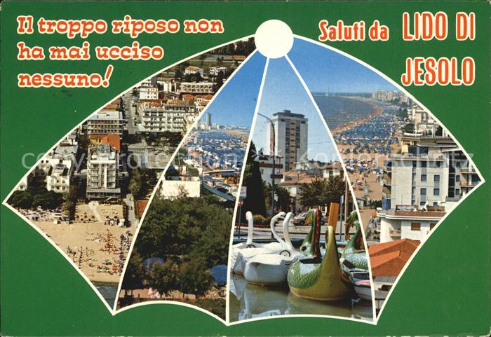 Jesolo Stadtansichten Schwaene