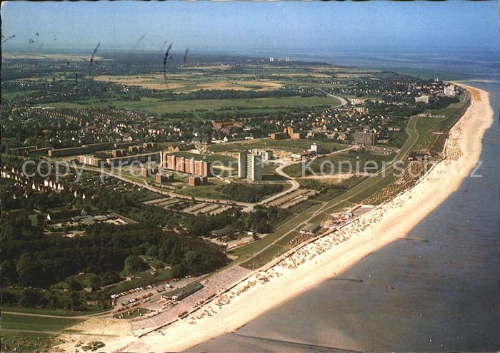 Cuxhaven Nordseebad Doese Strand Ort Luftaufnahme