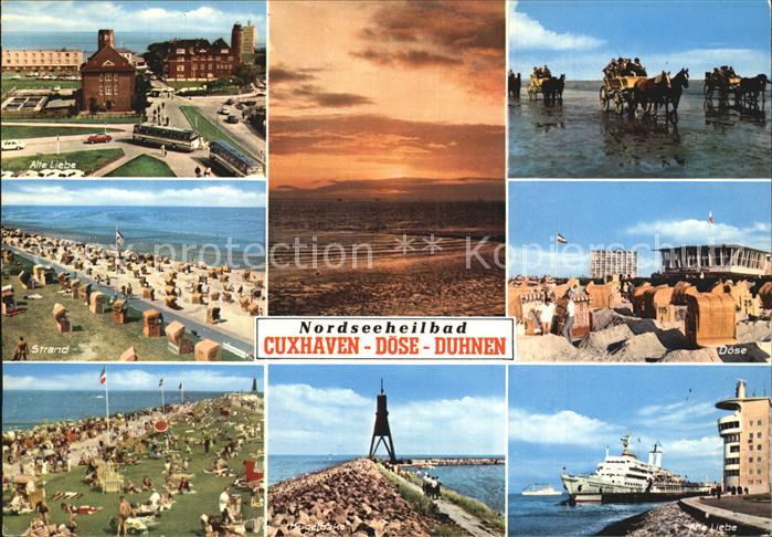 Cuxhaven Nordseebad Doese Duhnen Strand Pferdewagen Stadtansichten