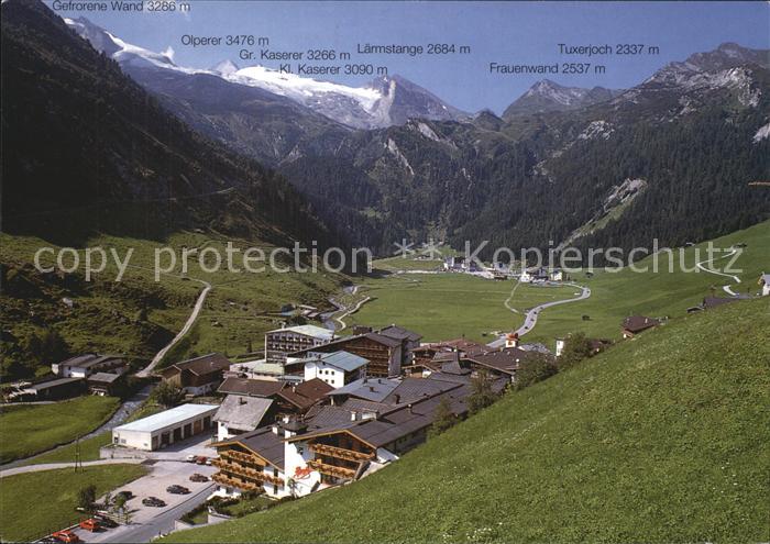 Hintertux Zillertal Tirol Panorama Bergkette