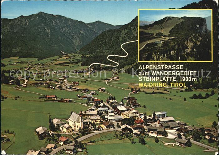 Waidring Tirol Alpenstra?e zum Wandergebiet Steinplatte