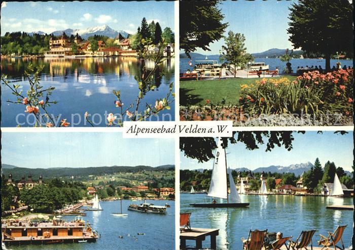 Velden Woerthersee Alpenseebad Segelboote Schloss