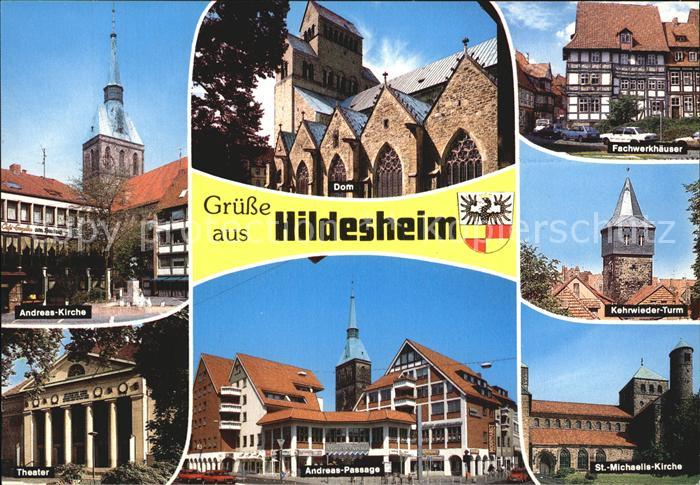 HILDESHEIM  CITY Andreas Kirche Fachwerkh?user Theater Michaeliskirche