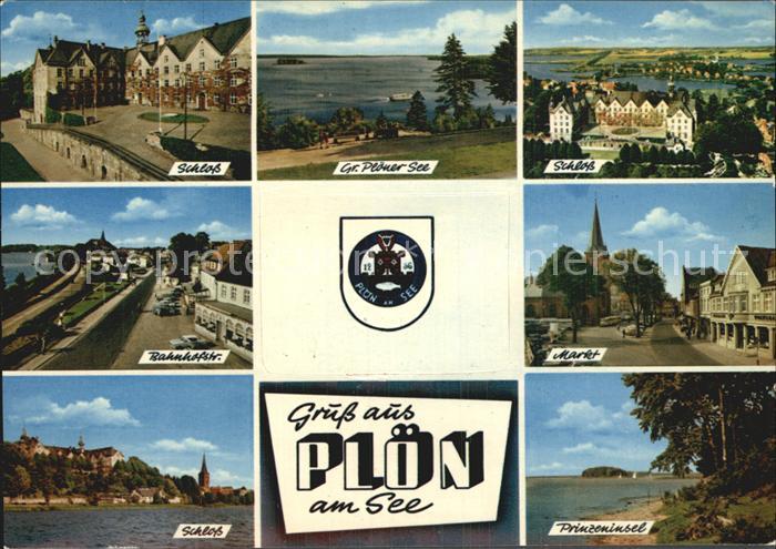 Ploen See Schloss Markt Prinzeninsel Bahnhofstrasse Grosser Ploener See