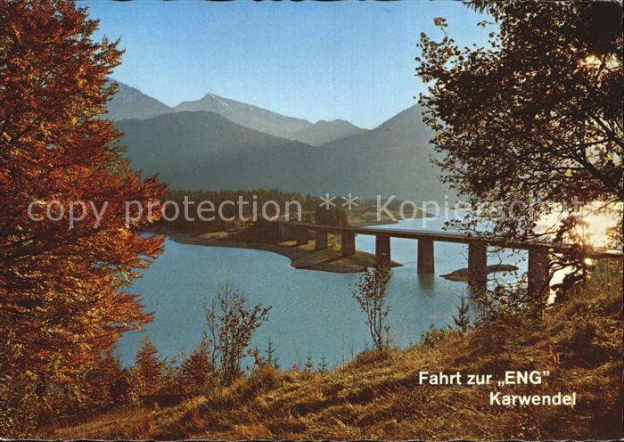 Karwendel Deutsche Alpenstrasse Sylvensteinsee Fahrt zur Eng