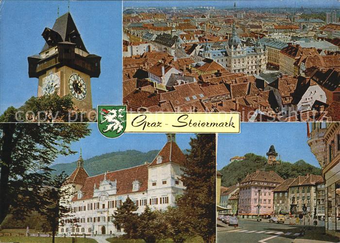 Graz Steiermark Uhrturm Rathaus Schloss Hauptplatz
