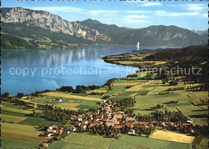 Nussdorf Attersee Panorama Luftbild