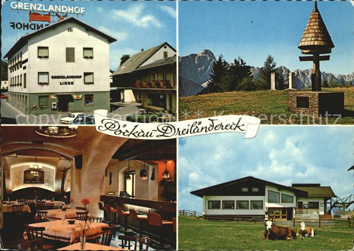 Arnoldstein Dreilaendereck Alm Grenzsteine