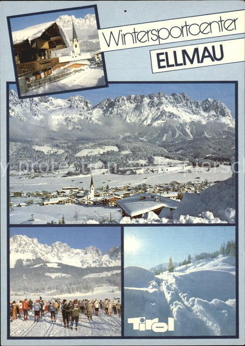 Ellmau Tirol Wilder Kaiser Wintersportplatz Panorama