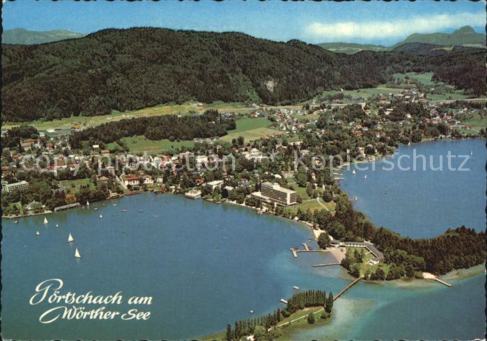Poertschach Woerthersee Kurort Luftbild
