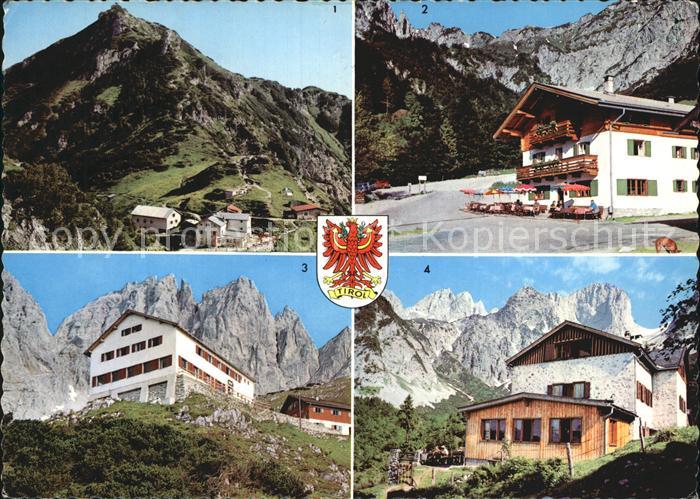 Wilder Kaiser Stripsenjochhaus Griessneralm Gruttenhuette Gaudeamushuette